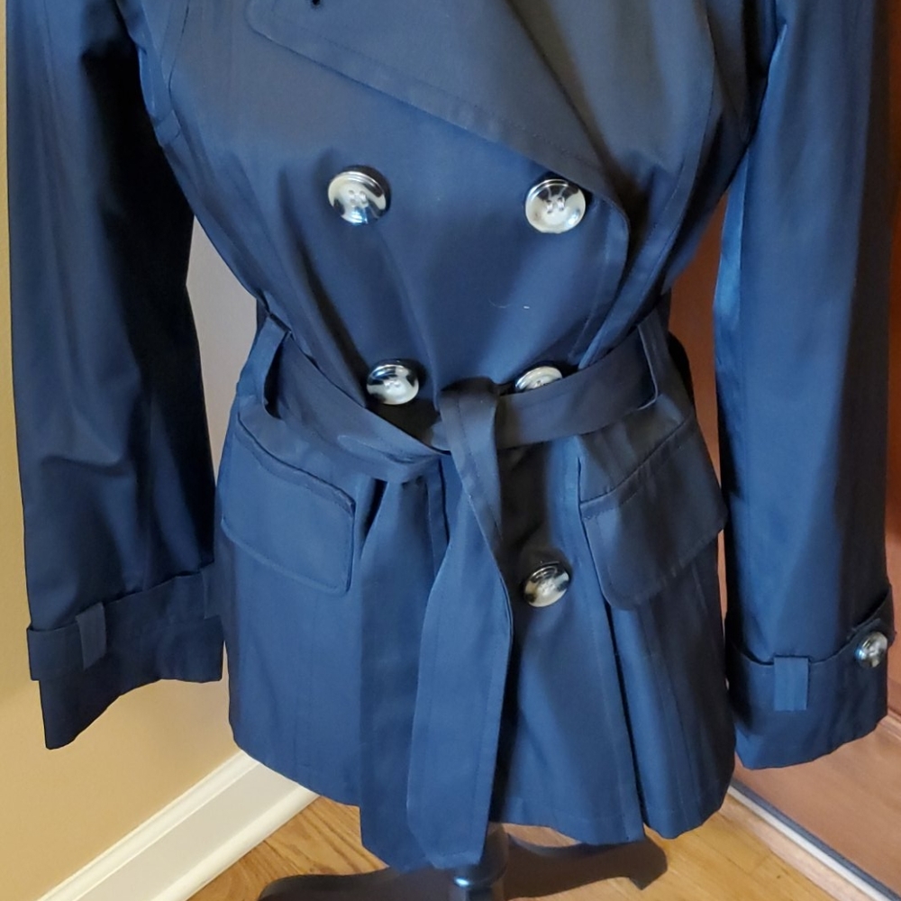 GALLERY JACKET COAT S Black Button Down Belt - Picture 2 of 6